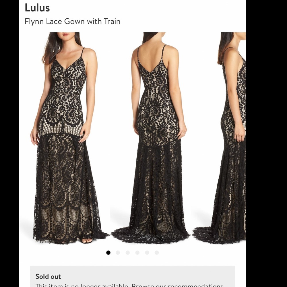 Lulus Flynn lace gown with train